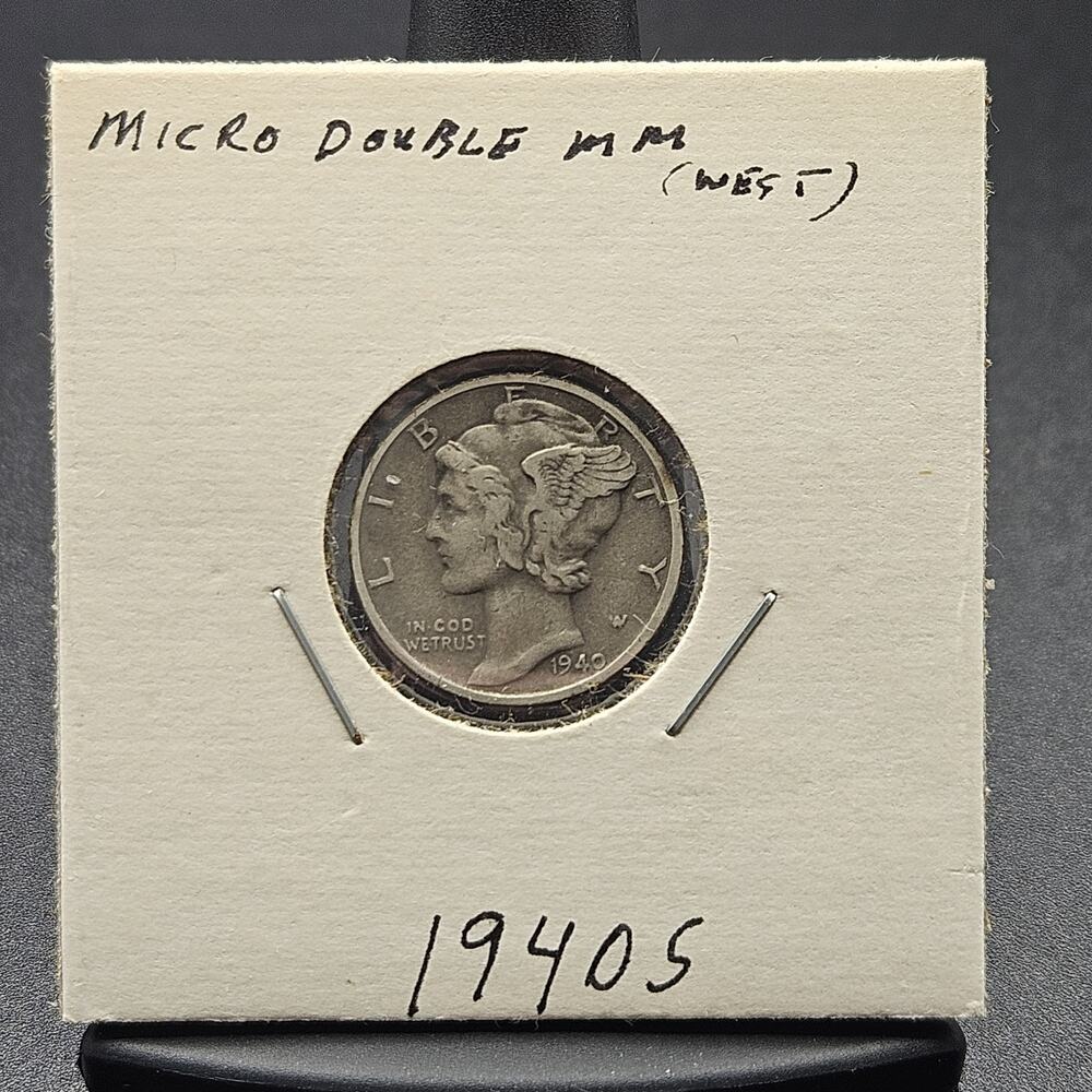 1940-S Mercury Dime 90% Silver Original Collector Labeled Variety